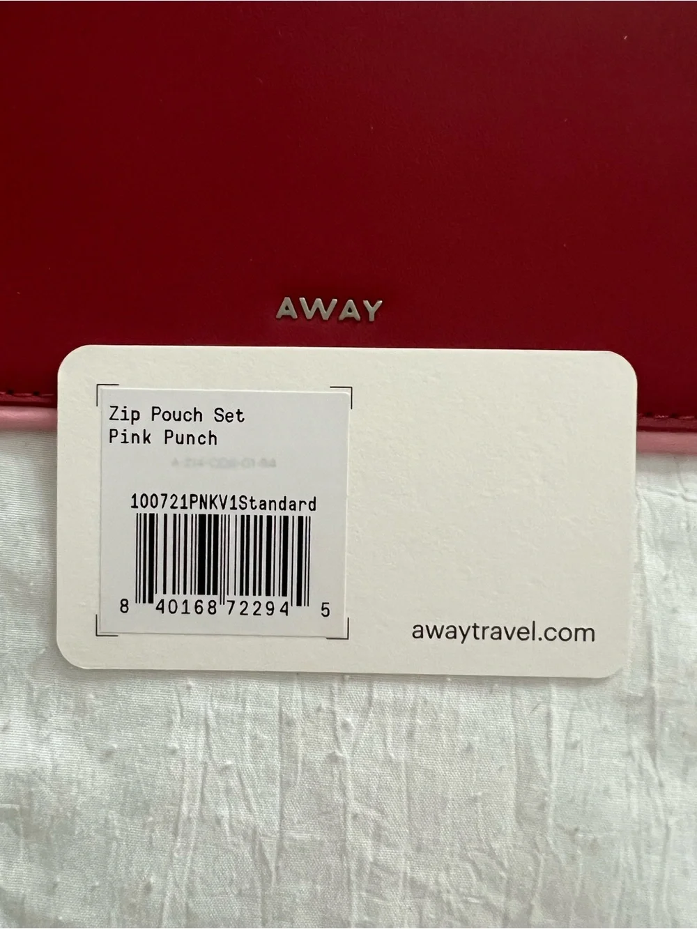 Away Pink and Red Double Pouch Set
